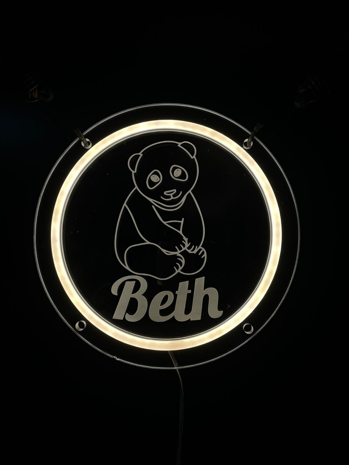 Beth panda LED ring neon