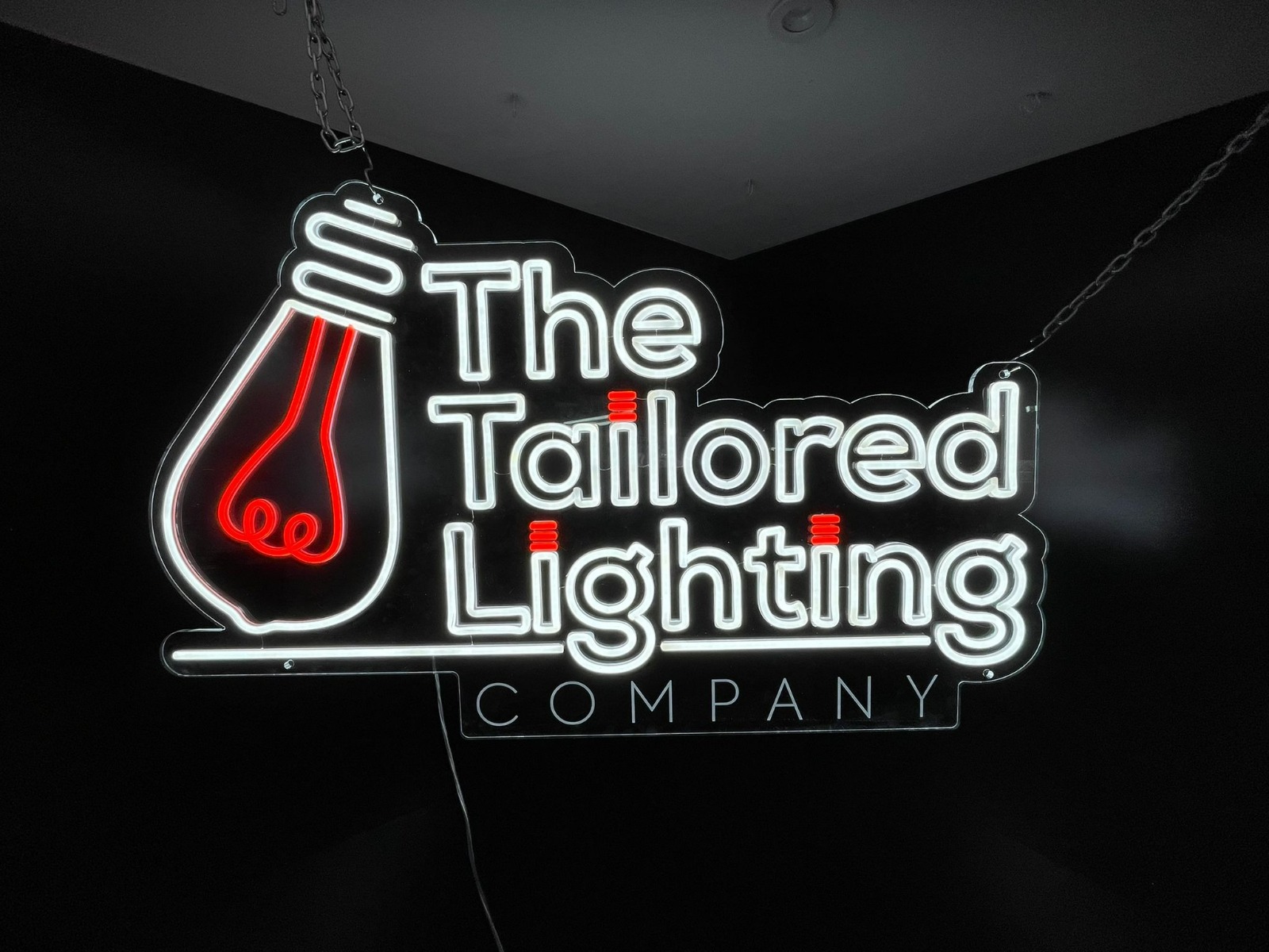 The Tailored Lighting Company red & white neon
