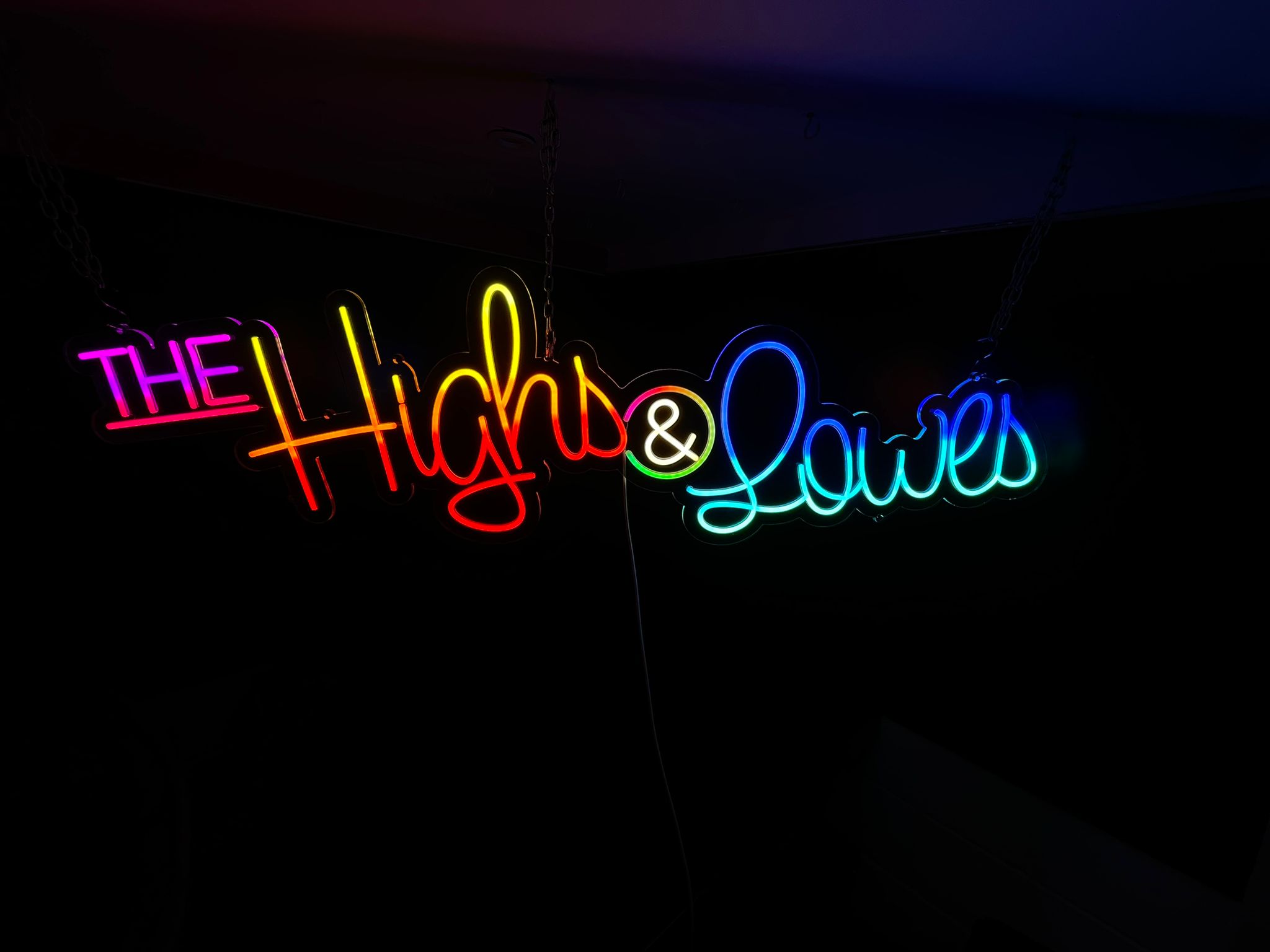 The Highs & Lowes multi-colour neon