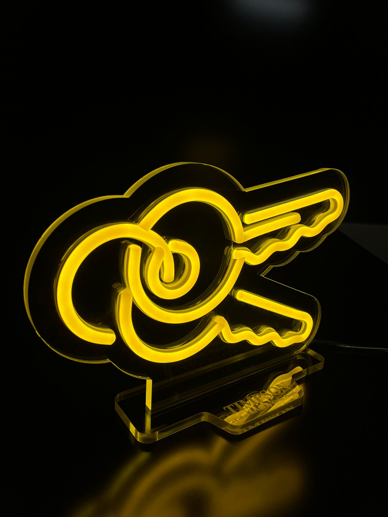 Timpson yellow keys neon