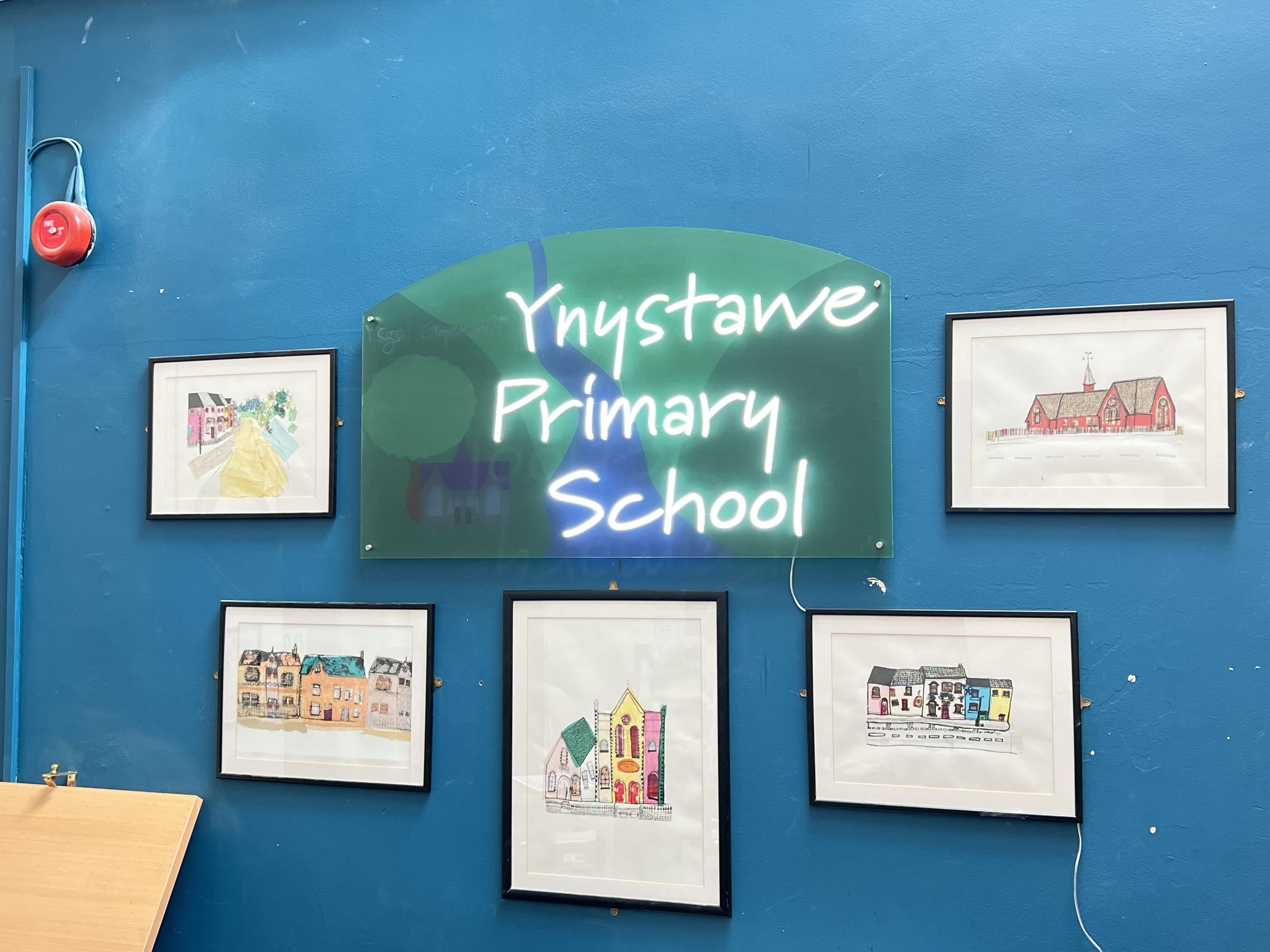 Ynystawe Primary School illuminated wall sign