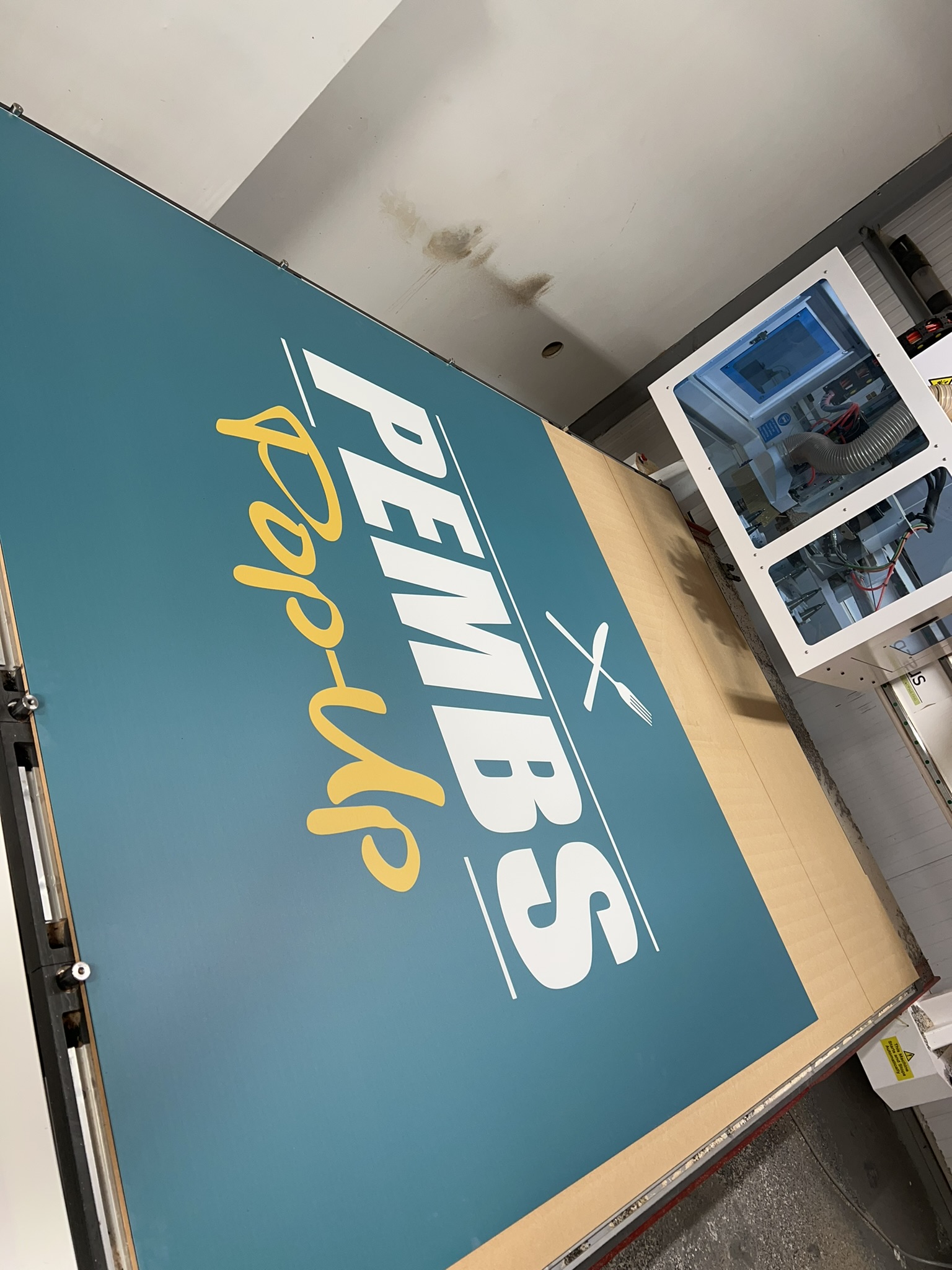 Pembs Pop-Up large-format print on flatbed printer